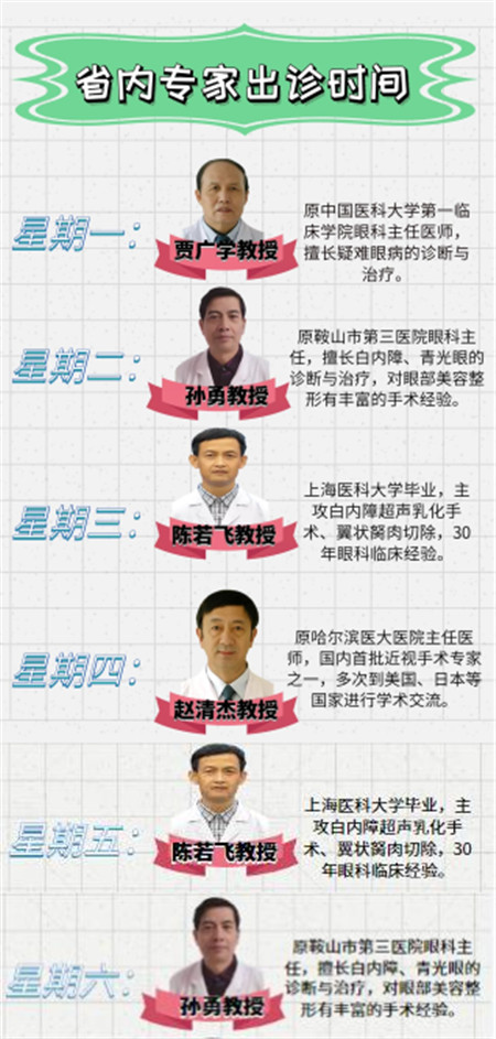 【通知】新調(diào)整 博愛眼科專家出診時(shí)間表！(圖1)